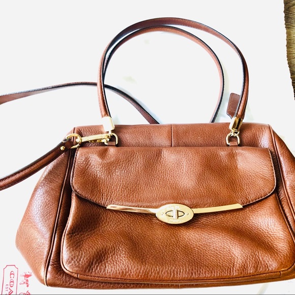 Coach Leather Satchel with Shoulder Strap - Picture 2 of 5